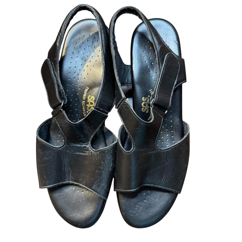 SAS Tripad Comfort‎ Shoes Womens Size 10 Wide Leather Low Heel Sandals L4 208830